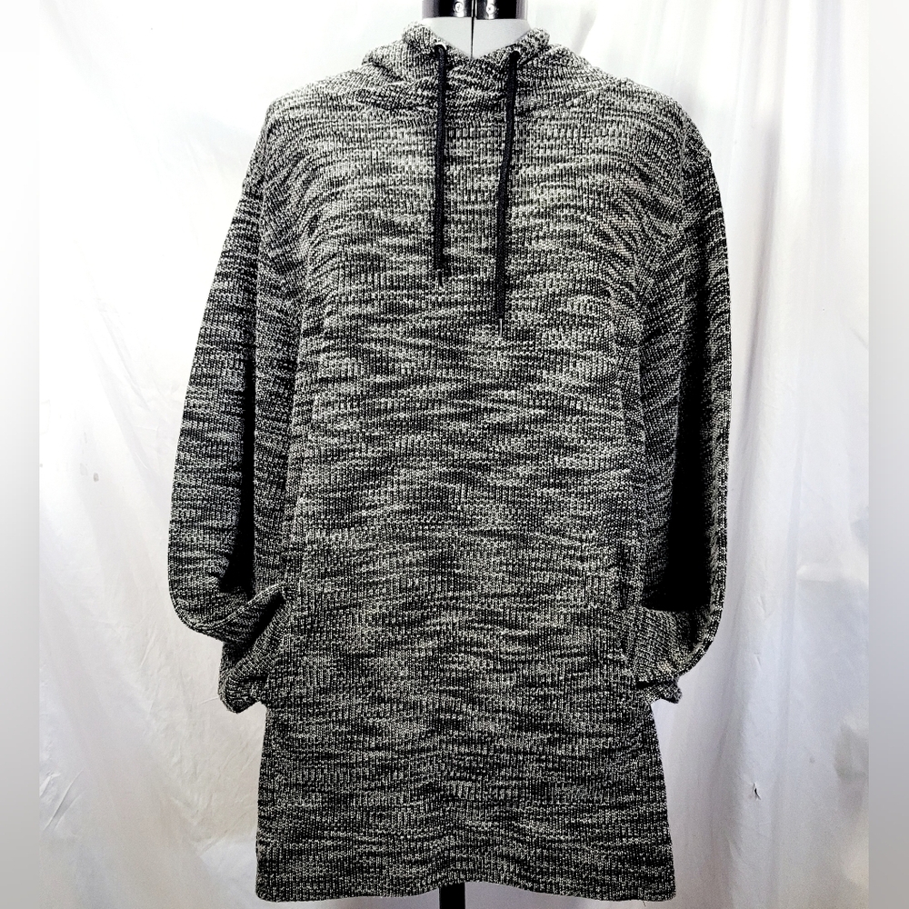 Men's Womens Hollywood The Jean People Hoodie PullOver In Marbled Gray/Black XL